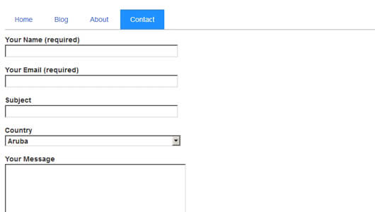 Front end Contact form with List plugin implemented - image