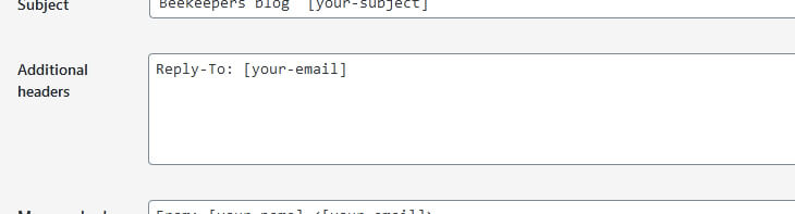 Additional header field in Mail Tab