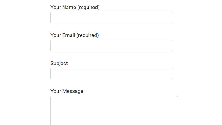 Screenshot of the Contact Form 7 with Bootstrap Class applied - beekeepersblog.com