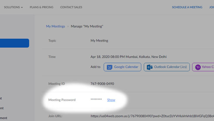Meeting password in your Manage Meeting page - beekeepersblog.com